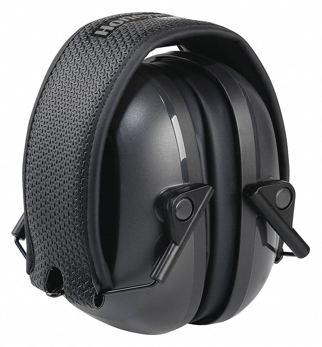 HONEYWELL HOWARD LEIGHT Ear Muffs: Over-the-Head Earmuff, Passive, 24 dB NRR, Foldable, Foam, Black